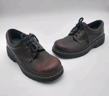 Vntg 90s Dr. Martens 9369 Chunky Oxford Shoes Brown Leather Mens UK Size 9