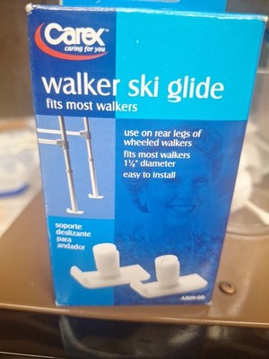 Carex Walker 2 Ski Glides Fits 1 - 1/8'' Diameter for most walkers Rear Legs