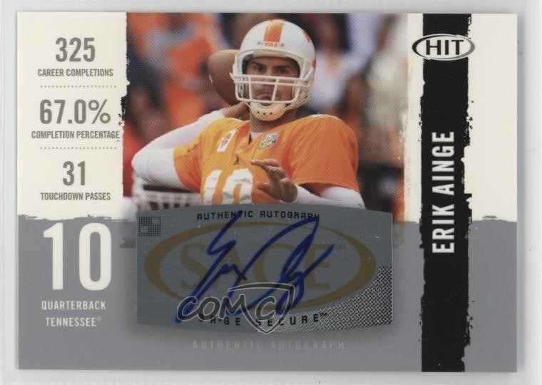 2008 SAGE Hit Silver Erik Ainge #A90 Rookie Auto RC 0l1
