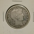1907 Barber Half Dollar Silver 50C Coin 0.9 Fineness United States