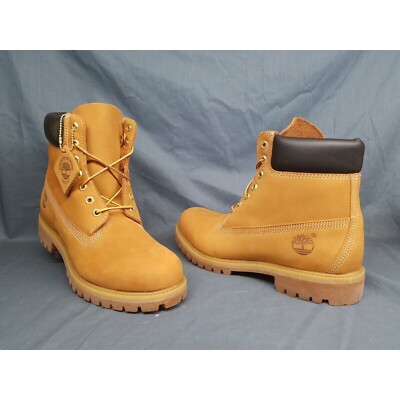 Timberland Boys 6'' Premium Waterproof Boots Lace Up Wheat Size 4.5 NEW IN BOX!