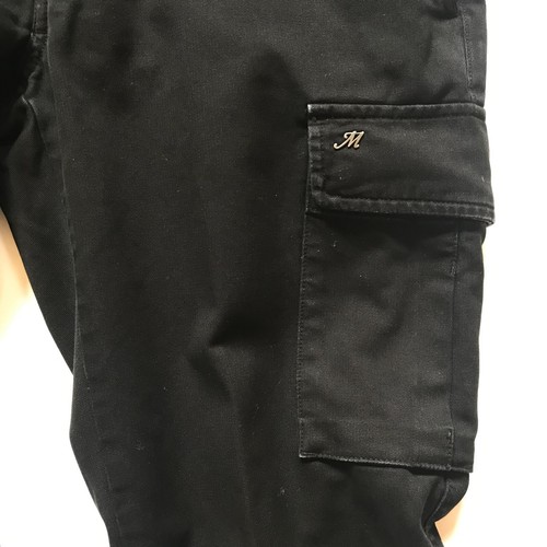 Mason's M Chilie Gabardine Cargo Pants Mens 48 32 Black Slim Fit Cotton Trousers - Picture 7 of 13