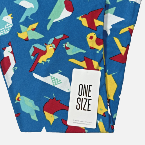 NEU OS Lularoe Leggings One Size (Gr. 2-10) Vögel bunt butterweich Stretch - Bild 4 von 13