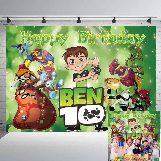 Ben 10 Backdrop for Birthday Party Decoration Banner Cartoon Vinyl 7*5ft Ben 10 Backdrop for Birthday Party Decoration Banner Cartoon Vinyl 7*5ft
