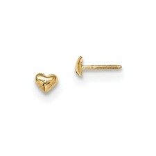 Real 14kt Yellow Gold Madi K Heart Post Earrings