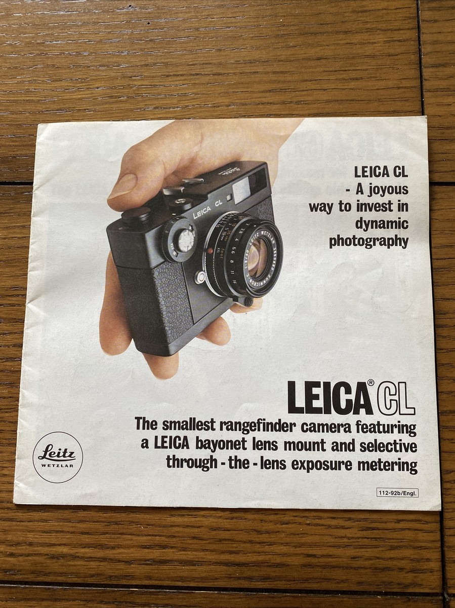 Leica CL Brochure Camera Leitz