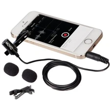 Movo PM10 Lavalier Lapel Clip-on Microphone for iPhone/iPad/Android/Smartphones