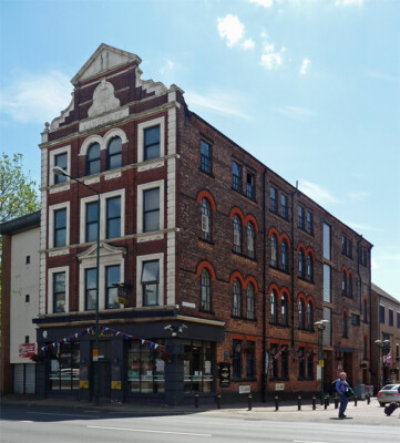 FOTO 44 CANAL STREET NOTTINGHAM LUSTIGES ALTES LAGERHAUS SEINE SCHMALE STRASSENFRONT GI