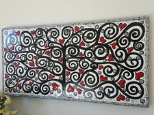 QUADRO ALBERO DELLA VITA DIPINTO A MANO 1 metro x50x4cm RIF158