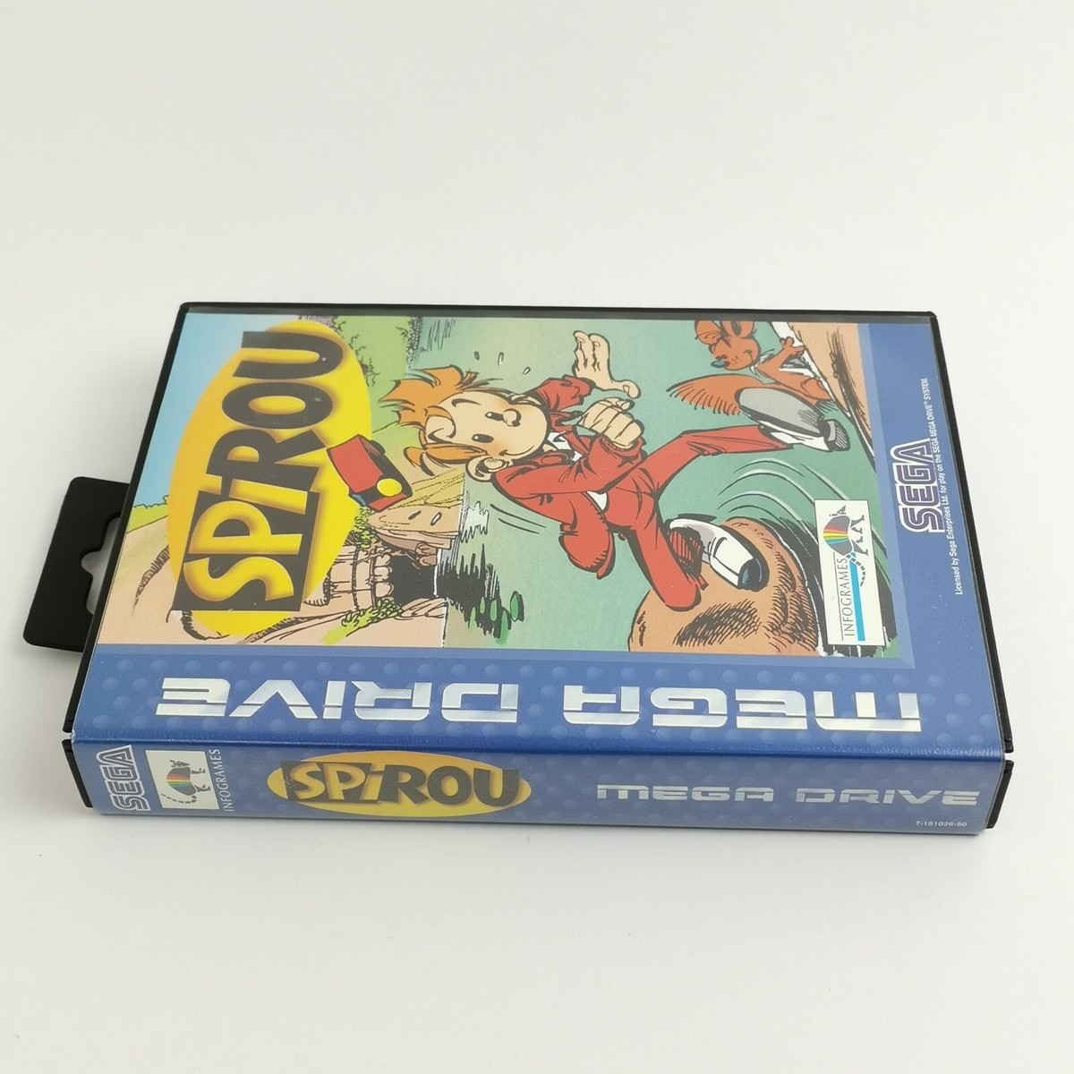 Boîte + Notice Pour Sega Mega Drive – Spirou – Pas De Jeu (Pour Collection)