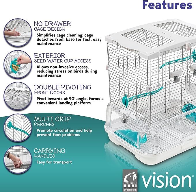 Vision Bird Cage Small S01 Regular with Optional Stand eBay