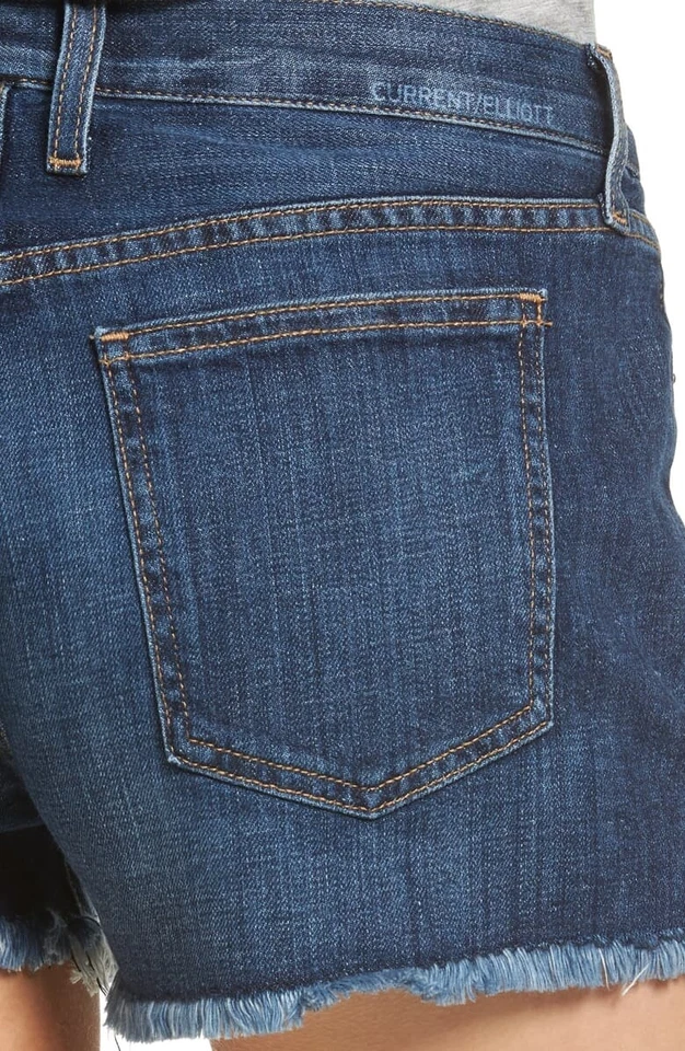 Pantalones cortos de mezclilla para mujer Current/Elliott 155491 de tiro alto con corte ultra suaves talla 27 Foto 4 de 4