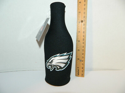Philadelphia Eagles NFL Bottle Zip Koozie Kolder Holder Tailgate party Black