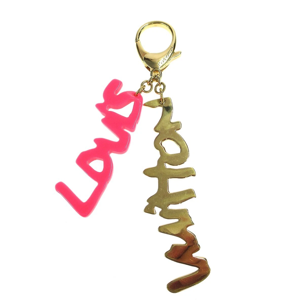 Louis Vuitton Bag Charm Key Chain Holder Pretty Charm Pink Multicolor in  Brass with Brass - US