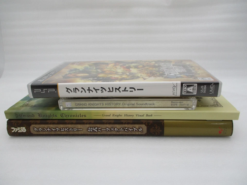 PSP GRAND KNIGHTS HISTORY w/ Visual Book & Soundtrack CD & Guidebook Japan - Image 3 of 4