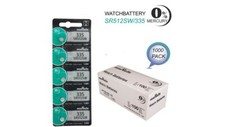 1000 Pcs Murata 335 SR512SW 1.55V Silver Oxide Watch Battery Kit Wholesale Pack