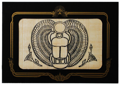 3 Papyrus Postkarten ''Skarabäus'' - ägyptischer Papyrus - von PGI-Shop