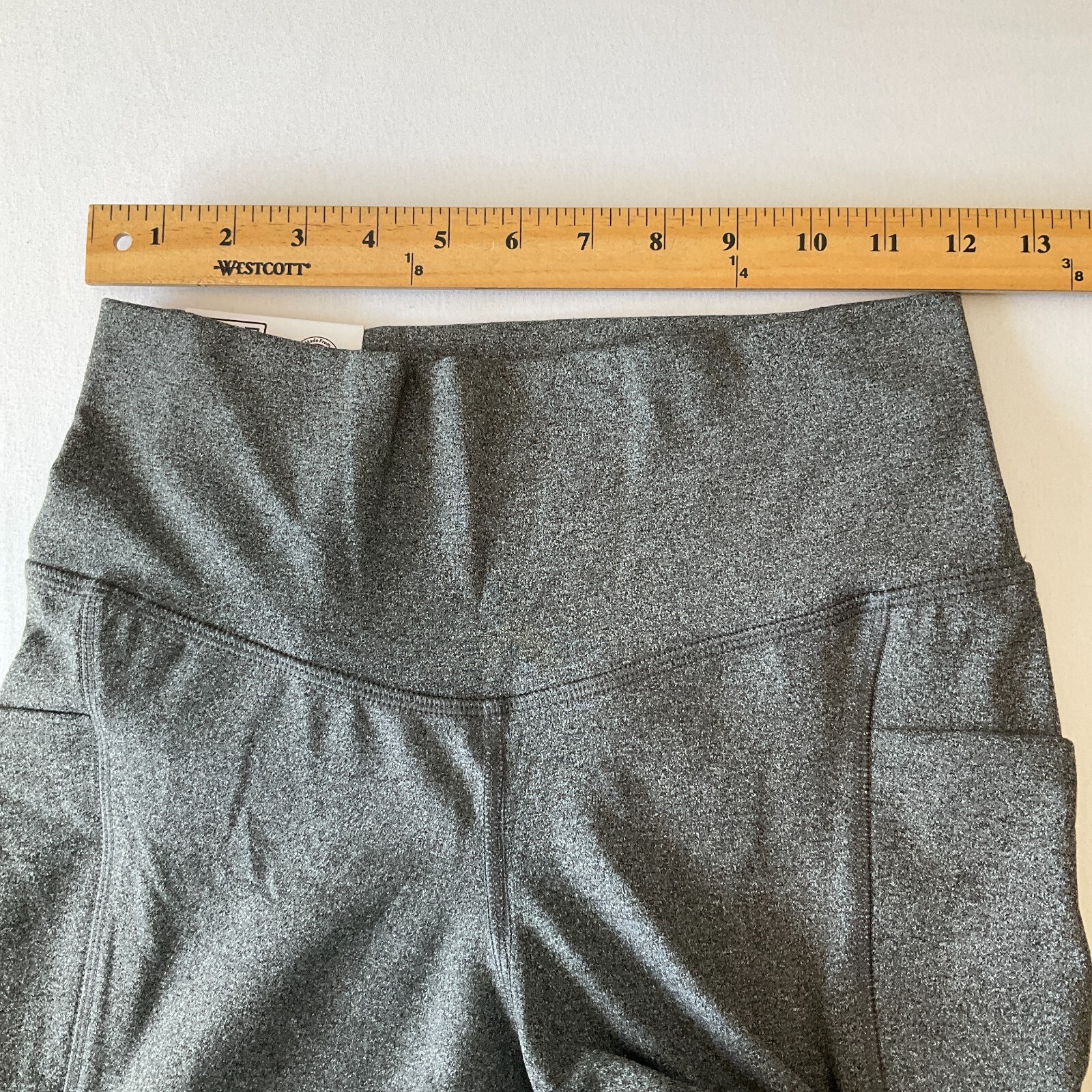 Members Mark Ankle Leggings Womens Size M Black Gray High Rise Stretch 2 Pair