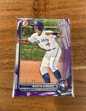 Martin Gimenez 2022 1st Bowman Prospects Purple Parallel /250 NRMT+ Rookie RC