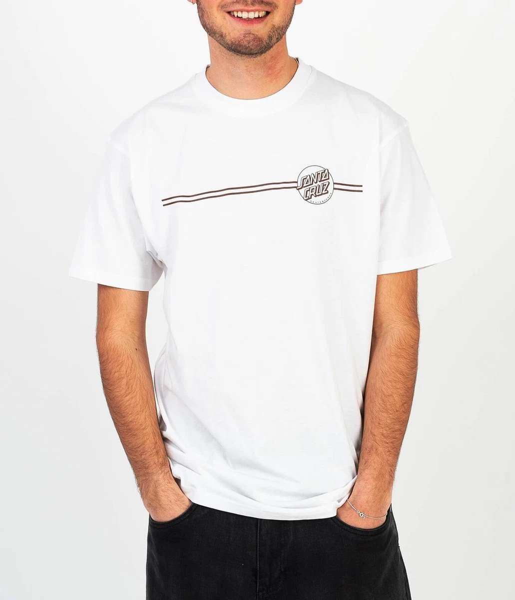 SANTA CRUZ OPUS DOT STRIPE TEE WHITE SEPIA eBay