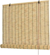 Tapparella in Giunco Avvolgibile Legno chiaro 3 Misure Tenda Oscurante a Rullo