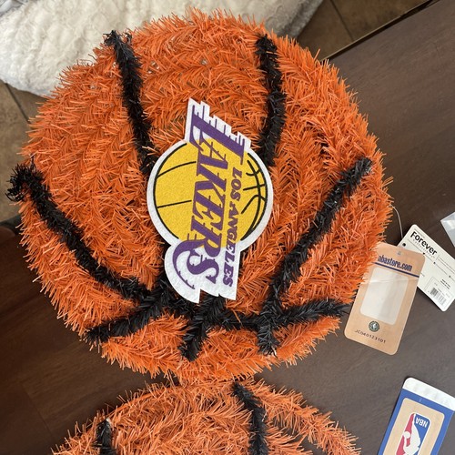 NBA 2x Los Angeles Lakers Tinsel Ball by Forever Collectibles, DECOR New NWT - Picture 3 of 8