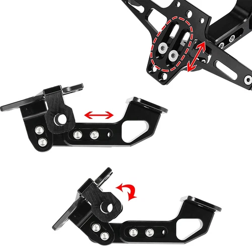 Motorcycle Fender Eliminator Kit License Plate Holder Bracket W/ LEDs Tail Light - Picture 5 of 9