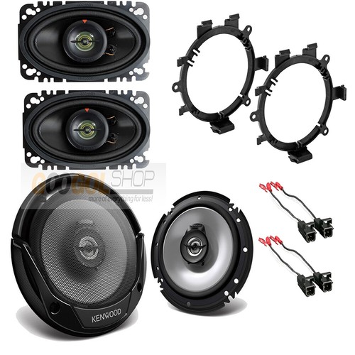 Kenwood 6.5" & 4x6" Car Door Speakers w/ Installation Kit for 1995up