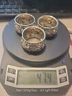 Dominick & Haff Sterling Silver Repousse Salt Cellars