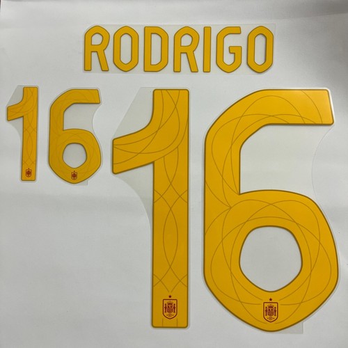 OFFICIAL RODRIGO #16 Spain Home EURO 2024 PRINT AVERY DENISSON