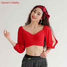 Costume Top Practice Clothes Slim Blouse for Female Bellydancing Dancewear