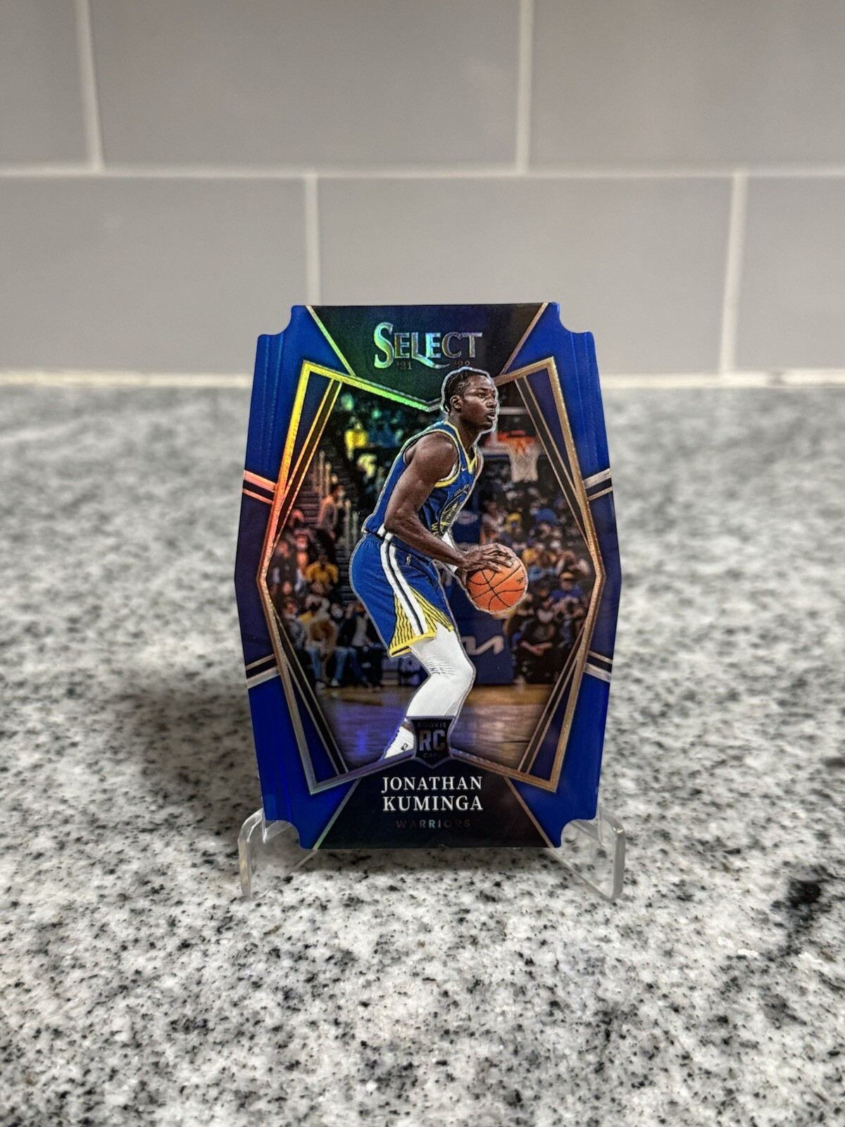 2021-22 Select Premier Level Blue Prizm Die-Cut /249 Jonathan Kuminga Rookie RC