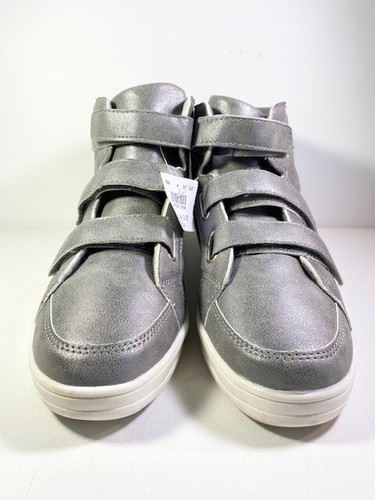Brash Ankle Boots Silver 3 Strap Ankle Closure Flats Women's Size 4.5 M - Picture 12 of 12