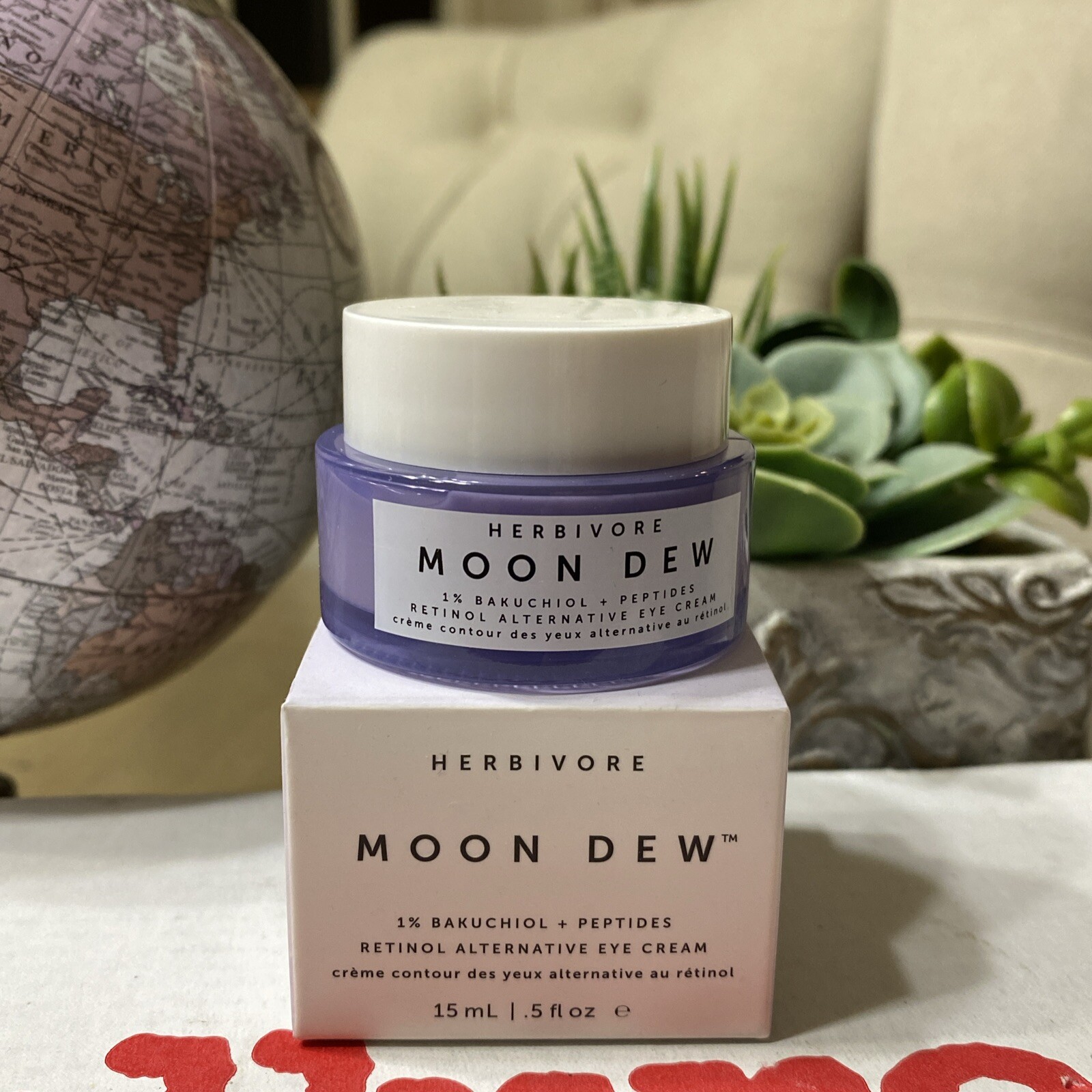 HERBIVORE Moon Dew 1 Bakuchiol Retinol Alternative Eye Cream .5 oz /15