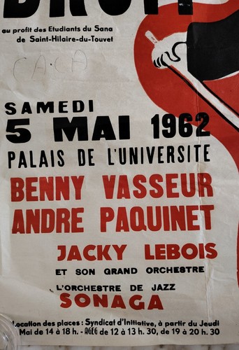 Affiche Du XXVIIIeme Bal Du Droit 5 Mai 1962 Avec Benny Vasseur - Imagen 5 de 8