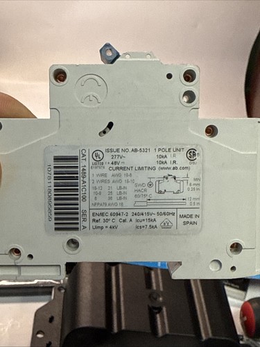 Allen-Bradley 1489-A1C100 Series A 10Amp Circuit Breaker - Picture 2 of 2