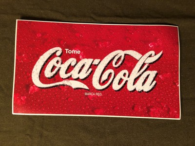 Coca Cola BIG All Weather Vinyl Sticker Decal Mexico Store Window 18.5 by 10.5