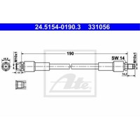 ATE Bremsschlauch Bremsleitung Hinten FüR Audi A8 24.5154-0190.3