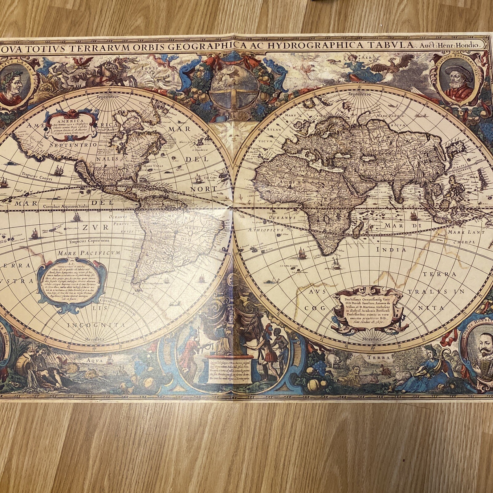 Ravensburger 5000 pce ANTIQUE WORLD MAP Jigsaw Puzzle by Henricus