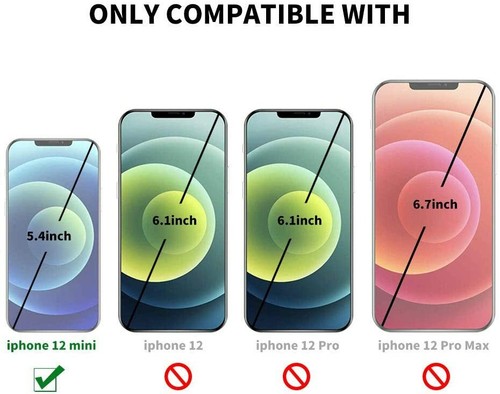 3 Pack Glass Screen Protector For iPhone12 mini 5.4 Inch Anti-Scratch Tempered - 第 7/9 張圖片