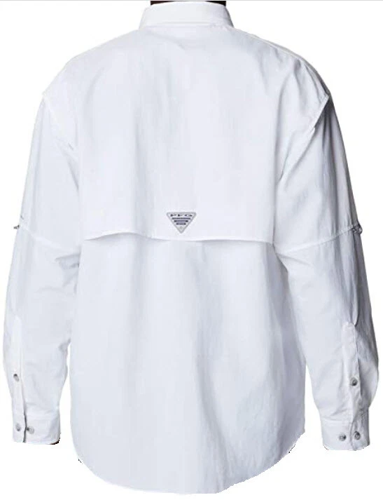 NEW COLUMBIA Men s Distant Water Long Sleeve Shirt WHITE Large