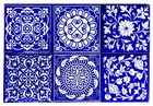 Décor Maison Handmade Céramique Haut Allume-Gaz Mural Carreaux 10.2x10.2cm Set 6