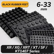 BLACK RUBBER FEET, Large SELF ADHESIVE  Stick On Bumpers Silicone Furniture Pads