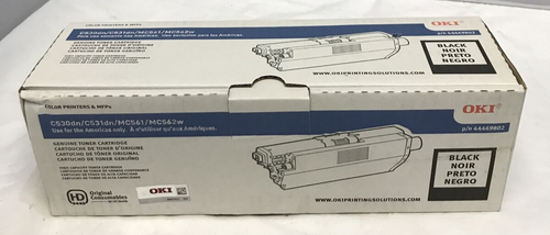 Genuine OKI 44469802 Black Toner Print Cartridge Okidata C530dn /MC562W - Picture 1 of 9