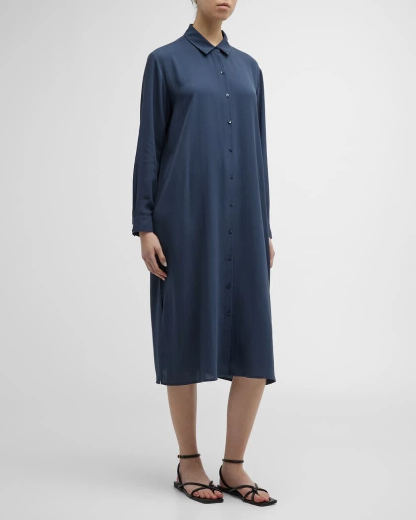 Eileen fisher hotsell silk shirt dress