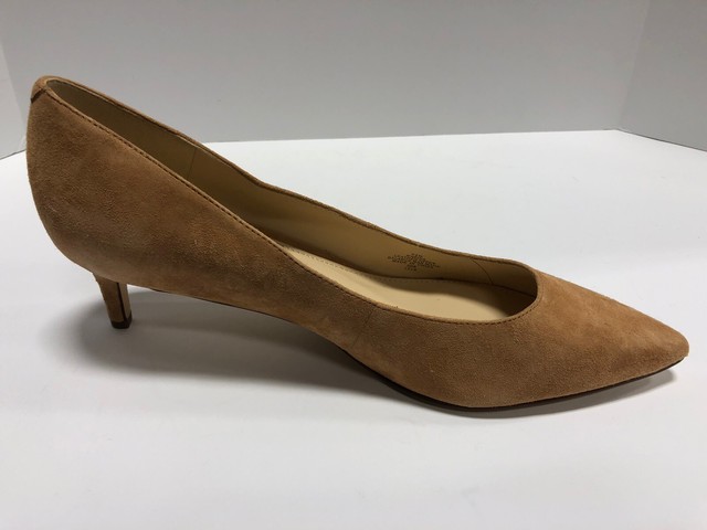 Nine West Fina Light Natural/Brown Suede High Heel Pumps Womenâs Size 9.5M | eBay