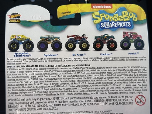 Plankton Hot Wheels Monster Truck SpongeBob SquarePants Series Diecast Gift - Picture 7 of 7