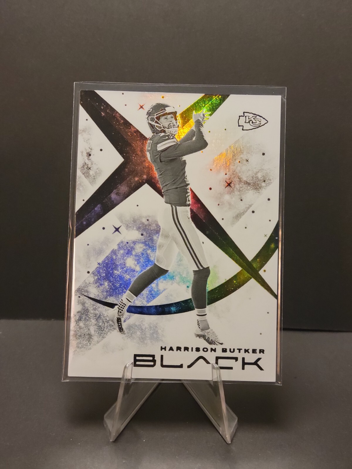 2024 Panini Black Case Hit White Night #WN-HBR Harrison Butker SSP Chiefs