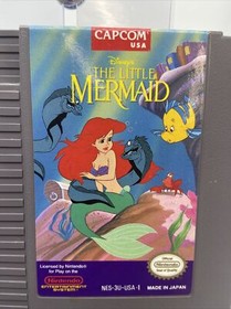 Disney's The Little Mermaid (Nintendo NES, 1991) With Manual. Great Cartridge!