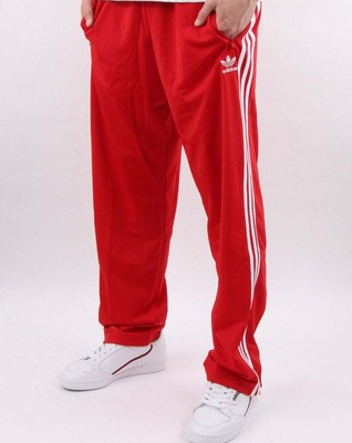 black and red adidas tracksuit bottoms